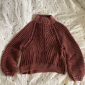 Free People Chunky Knit Crop Sweater